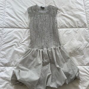 Princess Polly green and White Striped Mini Dress